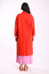 Reversible coat with front embroidered pocket